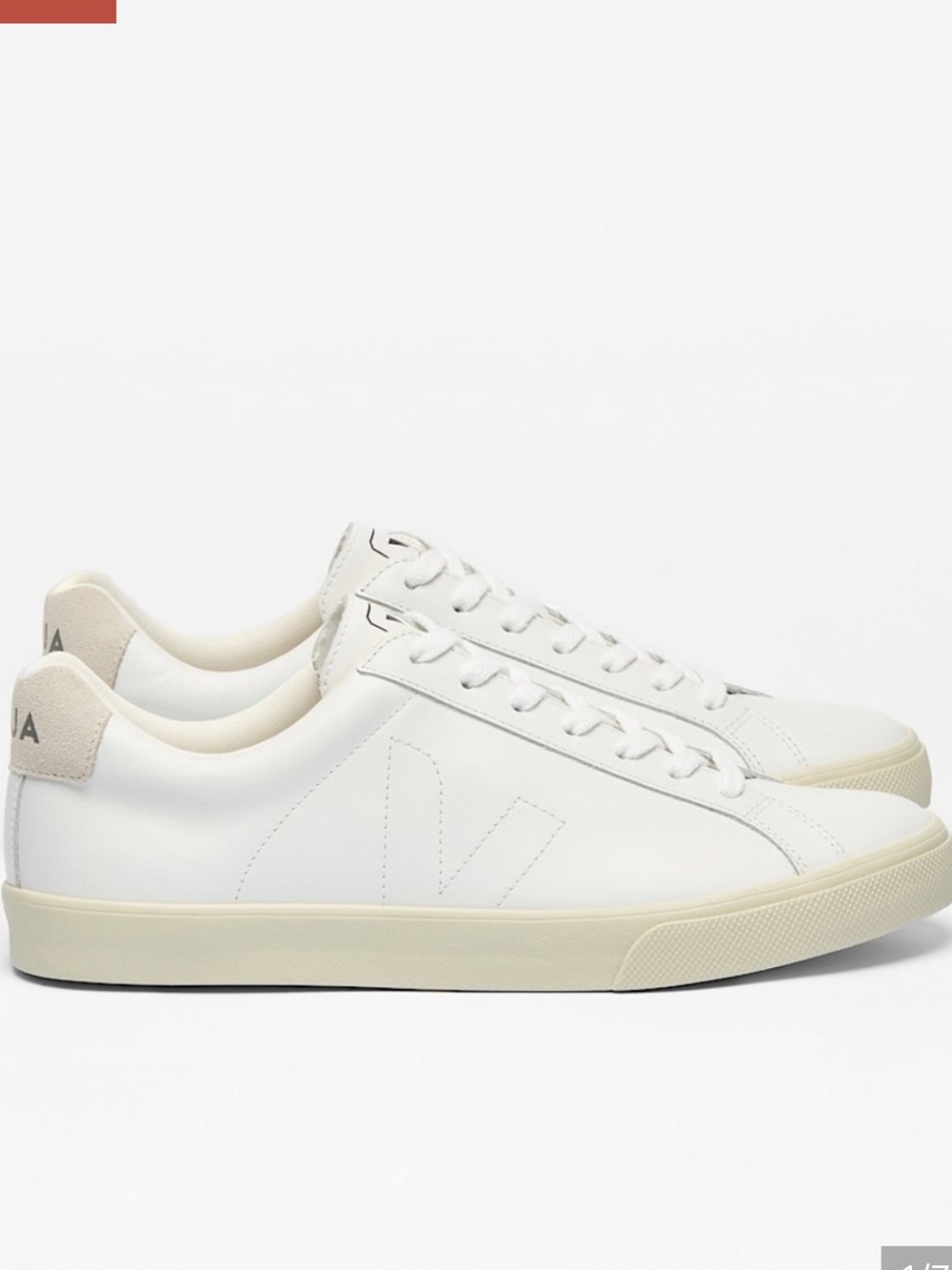Veja esplar leather logo shoe